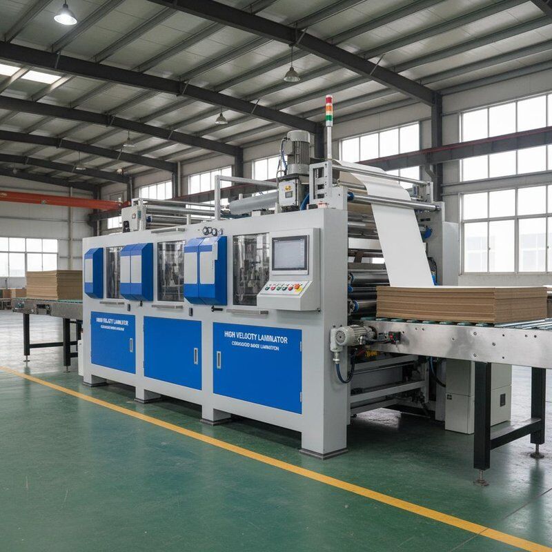 Équipement de laminage de cannelures à haute vitesse et haute vélocité pour les processus de lamination de carton ondulé