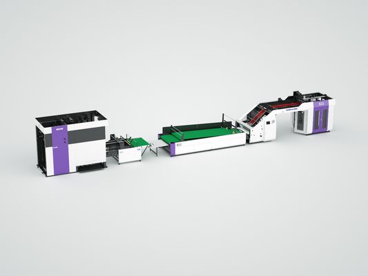 Laminateur à flûte à haute vitesse avec alimentation arrière conçu pour améliorer la vitesse de stratification et dans des cartons
